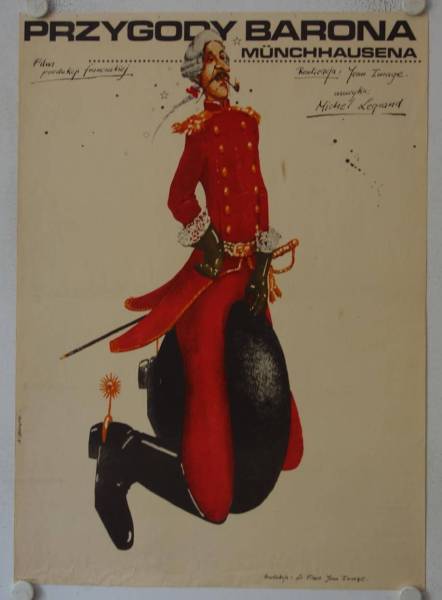 Der tollkühne Lügenbaron - Münchhausen und seine listigen Streiche originales polnisches Filmplakat